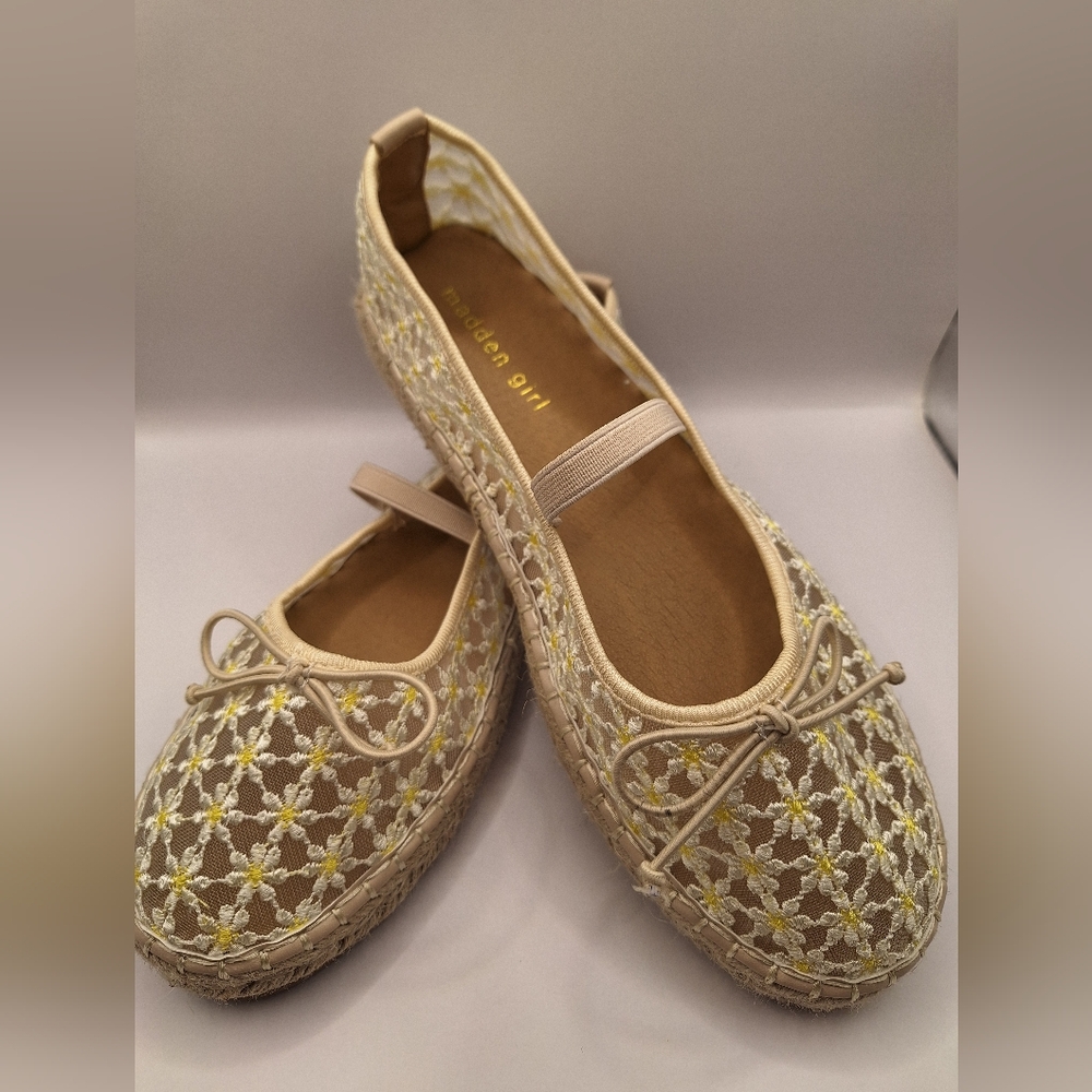 Madden Girl July-m Mary Jane Espadrilles Women's Shoes Daisy Size 8 - Picture 2 of 5